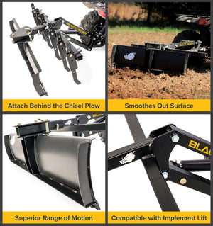 Black Boar ATV / UTV Scrape Blade Implement - Black Boar ATV