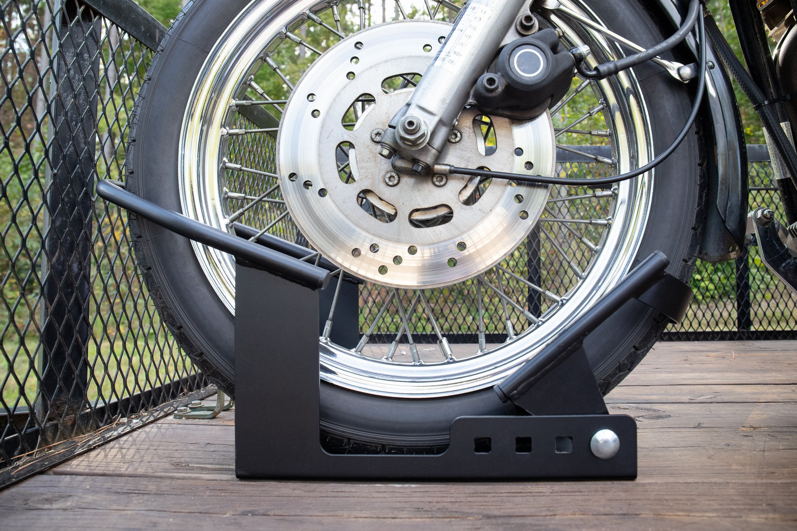 Black Boar Motorcycle Wheel Chock with Handlebar Straps - Black Boar ATV