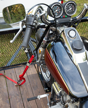 Black Boar Motorcycle Wheel Chock with Handlebar Straps - Black Boar ATV