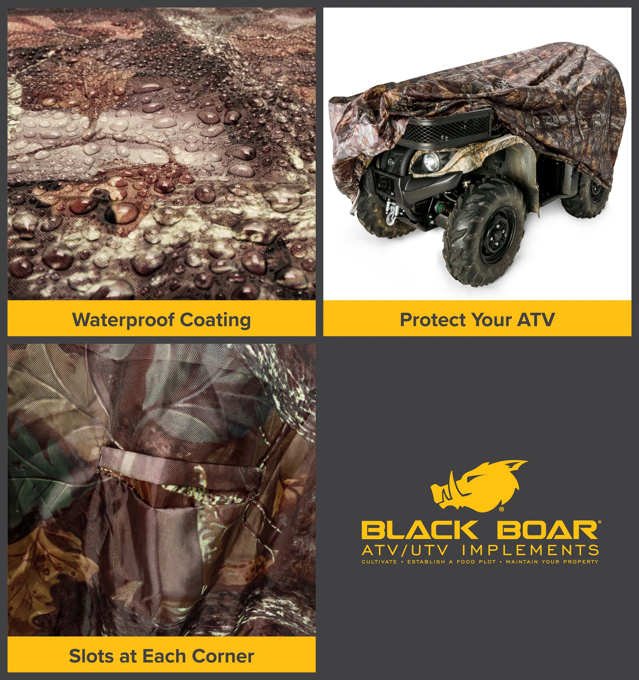 Black Boar Large ATV Cover - Jungle Camo - Black Boar ATV