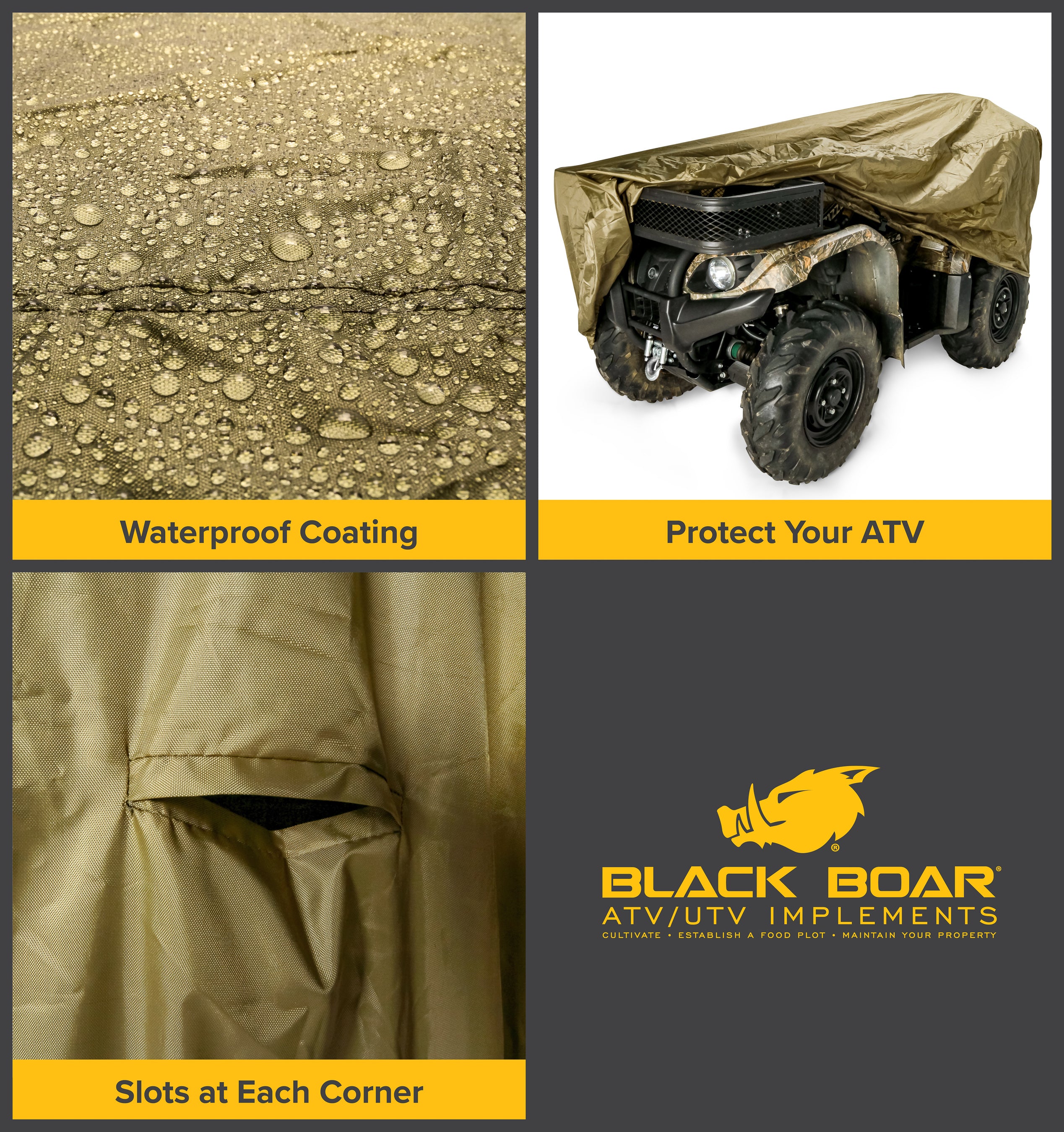 Black Boar X-Large ATV Cover - Olive – Black Boar ATV