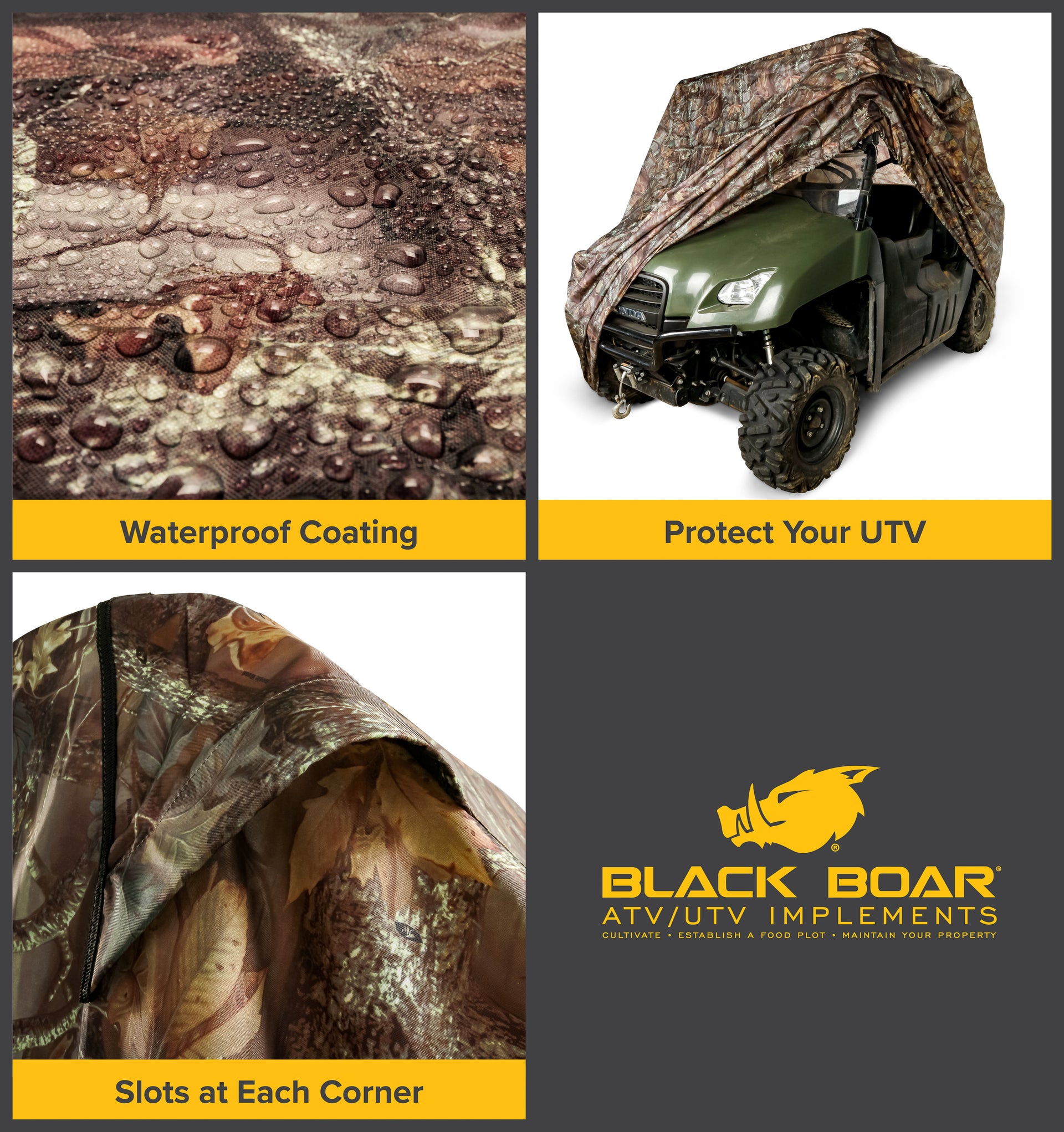 Black Boar UTV Cover, Jungle Wood Camo - Black Boar ATV