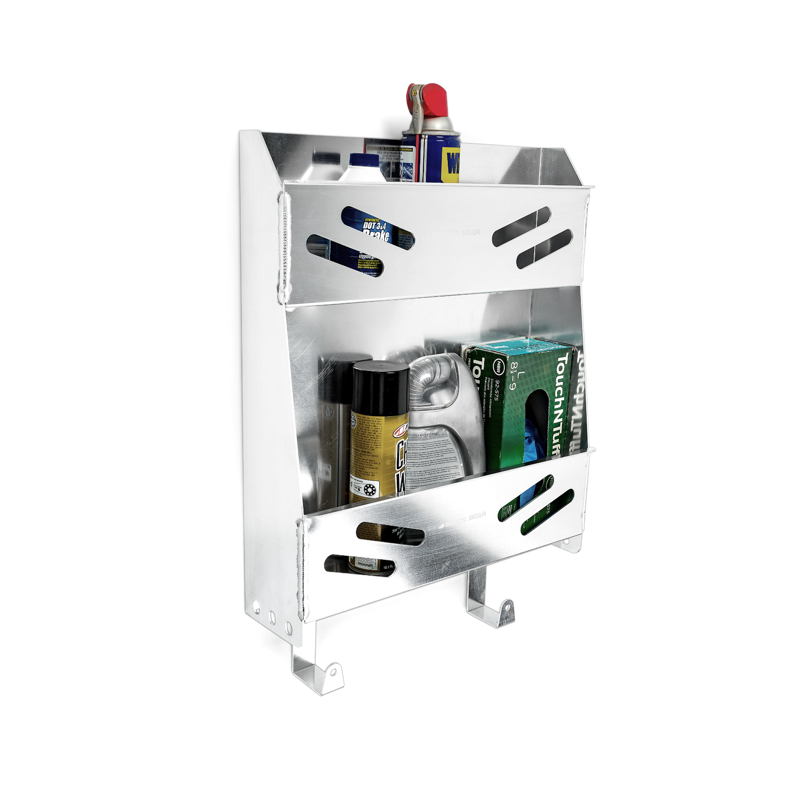 Black Boar Aluminum Small Storage Shelves with Integrated Hooks - Black Boar ATV